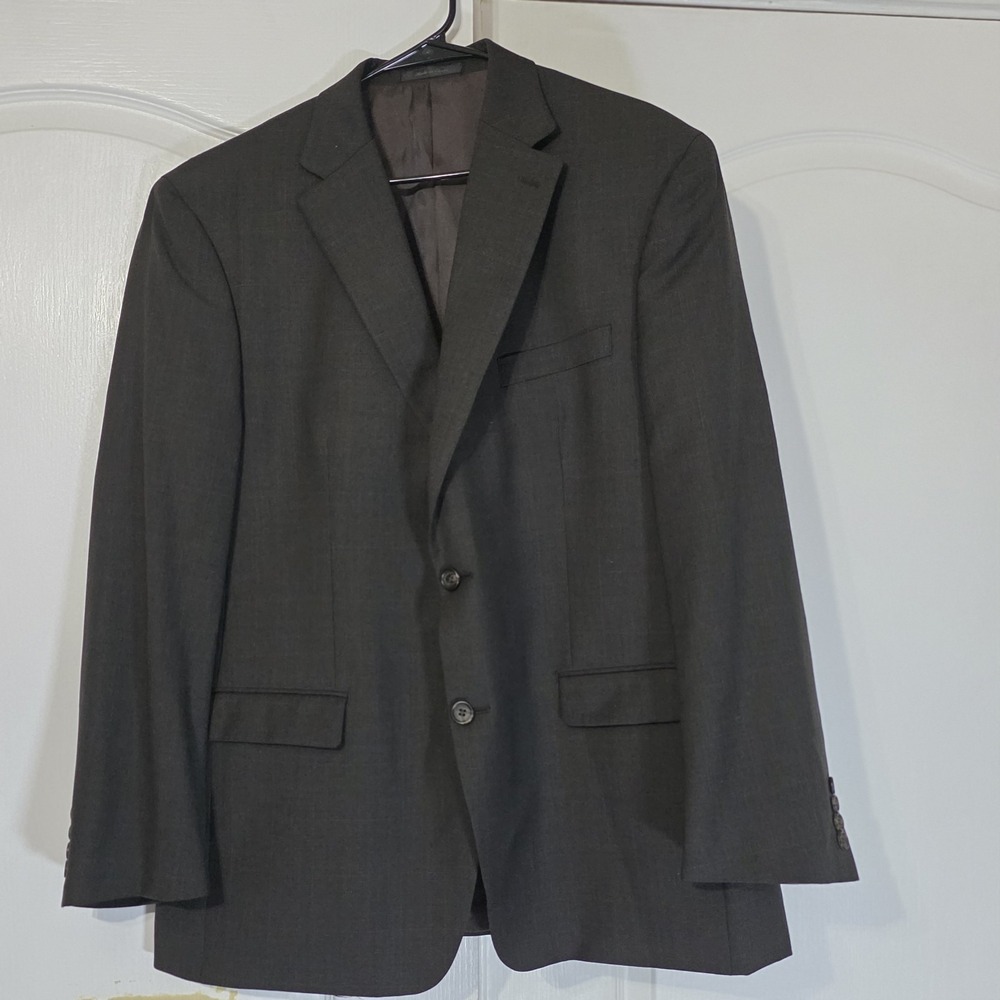 Lauren Ralph Lauren Mens 44R Gray Blazer 100% Wool Sport Coat Two Button‎ Jacket